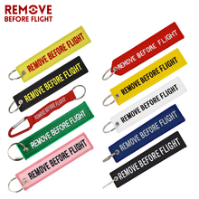 3 PCS/LOT Remove Before Flight Motorcycle Car Keychain Newest Embroidery OEM Key Chain Key Holder Key Fob For  Aviation Gifts 2024 - buy cheap
