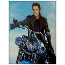 Mosaico de diamantes elvis presley, pintura em mosaico de motocicleta, imagem 5d completa de diamante redondo, bordado, decoração para casa 2024 - compre barato