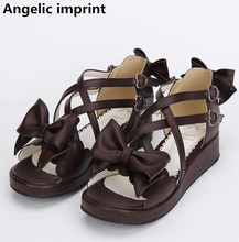 Angelic imprint woman mori girl lolita cosplay shoes lady low heels pumps women princess summer dress sweet sandals 33-47 3cm 2024 - buy cheap