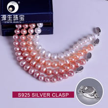 YS 8-9mm Freshwater Pearl 925 Sterling Silver Bracelets Fine Jewelry for Women 2024 - buy cheap