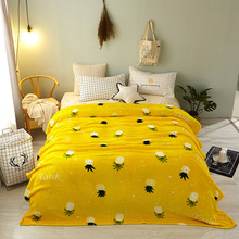 Cobertor de abacaxi com banana, manta para camas, fina, verão, inverno, cobertor de lençol 2024 - compre barato