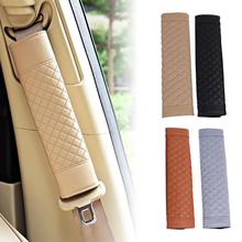 1 Pair Stylish Car Safety Seat Belt Faux Leather Car Seat Shoulder Strap Pad Cushion Cover Car Belt Protector for Adults Kids 2024 - buy cheap