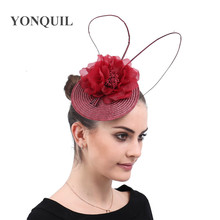 Passeador de cabelo feminino elegante com estampa floral, chapéu fascinator, clipe de cabelo para festa com decoração quil, chapéu para cabelo syf562 2024 - compre barato
