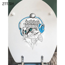 ZTTZDY 18.2*24CM Personality Cat Wall Toilet Sticker Decal BedRoom Home Decoration T3-0400 2024 - buy cheap