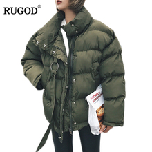 RUGOD Winter Jacket women Plus Size Womens Parkas Thicken Outerwear solid Mandarin Collar Coats Short Female Cotton padded tops 2024 - buy cheap