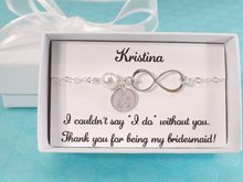 personalize initials wedding maid of honor Infinity bracelets Bridesmaid jewelry proposal gifts with note-cards rose gold silver 2024 - buy cheap