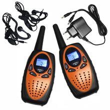 Orange T628 1W long range wireless talkie walkie pair PMR 446 VOX earpiece 2 way radio walky talky interphone w/ charger 2024 - buy cheap