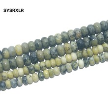 Free Shipping Yellow Turquoises Natural Stone Spacer Rondelle Round Beads For Jewelry Making DIY Bracelet Necklace 4*7/5*8 MM 2024 - buy cheap