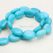 Hot Sale SkyBlue Quartz Chalcedony Stone Loose Beads Oval Fitting DIY Jewelry Making Crafts 15inch For Women Girls Gifts 13*18mm 2024 - buy cheap