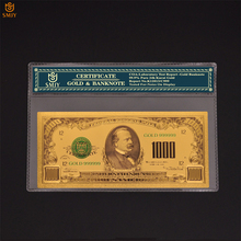 New Product US Dollar Money 1000 Dollars Fake Gold Money Banknotes Collections With COA And Gifts 2024 - buy cheap