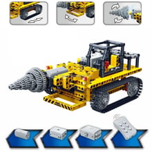 6909 550pcs Technology Electric Infrared Remote Control Rc Urban Engineering Drill Truck Driller Building Block Toy 2024 - buy cheap