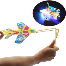 Luminous Toy DIY Flash Ejection Cyclotron Light Plane Slingshot Aircraft flying glowing toys gift for kids child slingshot A1 2024 - buy cheap