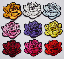 1Pcs 3D Rose Flowers Embroidery Stripes Applique Iron On Patches Sewing For Clothing Jeans Garment Dress Crafts Badges Stickers 2024 - buy cheap