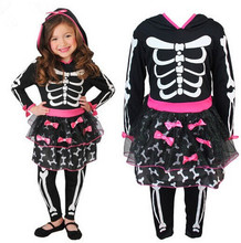 Clearance ! skull costumes for girls cosplay costumes carnival costume for girls kids halloween costumes for girls performance 2024 - buy cheap