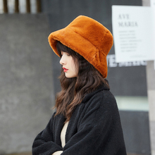 Mingjiebihuo New fashion simple casual temperament cap thick warm outdoor cap women girls solid comfortable bucket hats 2024 - buy cheap