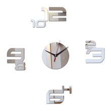 hot 2019 new arrival home decoration acrylic mirror wall clock safe modern design large digital  watch sticker 2024 - buy cheap