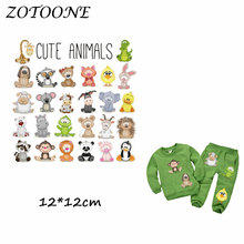 ZOTOONE Cute Animals Heat Transfer Patches Iron on Patches for Clothes Beaded Applique Clothes DIY T Shirt Accessory Decoration 2024 - buy cheap