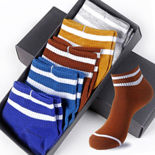 Calcetines tobilleros de algodón para hombre, calcetín transpirable, cómodo, corte bajo, estilo Harajuku, 5 par/lote 2024 - compra barato