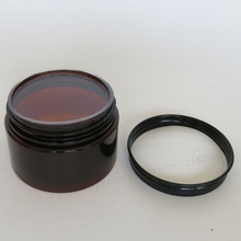 30pcs/lot 120g Refillable Empty  Amber PET Cream Jar 4oz  Cream Bottle with Black  Aluminum Lids and Inner Pad 2024 - buy cheap