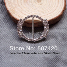 (L0001) Free Shipping Wholesale 100pcs/lot Wedding Invitation Rhinestone Crystal Buckle Slider Size:22mm 2024 - buy cheap