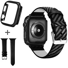 Black Carbon Protective Case For Apple Watch Bands 42mm 44mm 38mm 40mm Watch Covers Bumper for iWatch Series 6 5 4 3 2 1 Strap 2024 - buy cheap