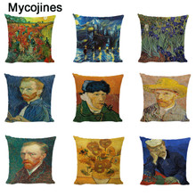 Van Gogh Painting Pillow Covers Decorative Pillow Cushion Cover Star Moonlight Sunflower Living Room Sofa Cover Pillowcase 2024 - buy cheap