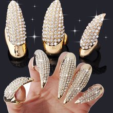 Модные кольца на палец в стиле панк для женщин и мужчин, 1 шт., черные золотые кольца с фианитами и кристаллами орла, украшения для ногтей, украшения для вечеринок 2024 - купить недорого