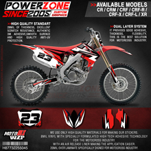 PowerZone-Kit de pegatinas 3M para HONDA, calcomanías de fondo de equipo gráfico personalizado para HONDA CRF250R 2010-2013 CRF450R 2009-2012 045 2024 - compra barato