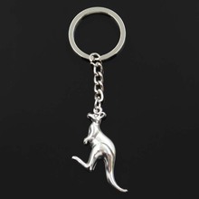 Fashion Kangaroo 47x31mm Pendant 30mm Key Ring Metal Chain Bronze Silver Color Men Car Gift Souvenirs Keychain Dropshipping 2024 - buy cheap