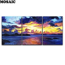 5d DIY Diamond Embroidery sunset landscape sea view diamond Square Rhinestone Sets Full Diamond Painting Cross Stitch Needlework 2024 - buy cheap