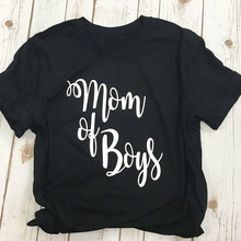 Футболка с надписью «MOM of Boys»; футболки с принтом «Mama»; модная одежда; футболка; летняя стильная одежда; футболки; топы 2024 - купить недорого