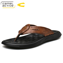 Camel Active-zapatillas de cuero genuino para hombre, zapatos informales de marca para la playa, chanclas de verano, 2019 2024 - compra barato
