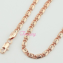 New 4.5mm Mens Womens Couple Rose Gold Color Link Snail Chain Necklace Fashion Jewelry 18inch 20inch 24inch 2024 - buy cheap