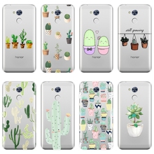 Silicone Phone Case For Huawei Honor 6 5A 4X 5X 6X Cactus Flora Flower Green Soft Back Cover For Huawei Honor 4C 5C 6A 6C Pro 2024 - buy cheap