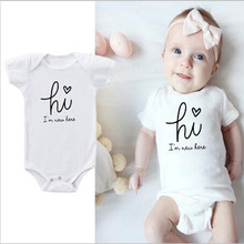 Shirerty Summer New Baby Boys Girls Short Sleeve Letter Print Cute Cotton Romper Baby Clothes Outfits 0-24M 2024 - buy cheap