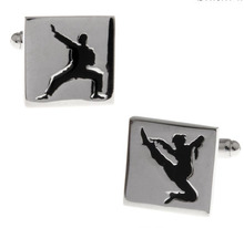 Men Gift Kung Fu   Wholesale Black Colour Copper Material Novelty Chinese Kong Fu Style   Cuff Links 2024 - buy cheap