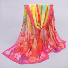 chiffon scarf women's silk scarf summer sunscreen shawl spring and autumn thin cape scarf long design female хиджабы на голову 2024 - buy cheap