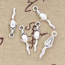20pcs Charms Lovely Mouse 24x6mm Antique Making Pendant fit,Vintage Tibetan Bronze Silver color,DIY Handmade Jewelry 2024 - buy cheap