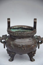 11.3 cm * / COLLECTION DECORATION CHINESE BRONZE HANDMADE INCENSE BURNER 2024 - buy cheap