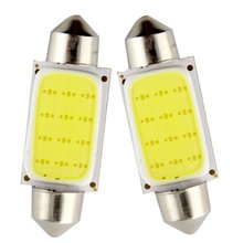 10 unids/lote coche COB 1,5 W DC12V Interior coche bombillas LED para lámpara luces interiores de techo bombilla de la placa 31mm 36mm 39mm 41mm 2024 - compra barato