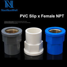 NuoNuoWell 20/25/32mm PVC Female Adapter Socket x Brass Female NPT Thread Straight Connector New 2024 - buy cheap