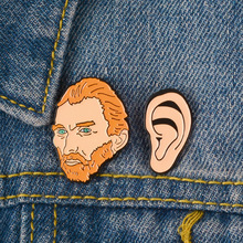 Cartoon Creative Character Ear Enamel Brooch Alloy Badge Denim Shirt Bag Pin Accessories Jewelry Creative Gift For Friends 2024 - buy cheap