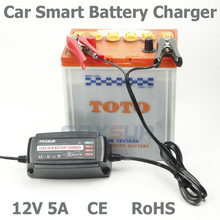 Foxsur 12V 5A Car Battery Charger Maintainer & Desulfator Smart Battery Charger for AGM GEL WET Batteries EU/AU/UK/US Plug 2024 - buy cheap