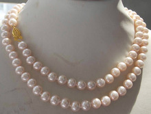 Collar de cuentas redondas, 8mm, Perla de concha del Mar del Sur, rosa claro, 36'' 2024 - compra barato