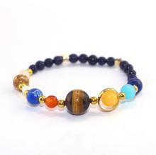 High Quality Universe Galaxy the Eight Planets Solar System Guardian Star Natural Stone Beads Bracelet Bangle for Women Men 2018 2024 - buy cheap