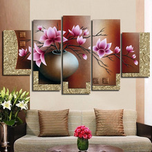 hand-painted oil wall art Purple flowers water side home decoration abstract Landscape oil painting on canvas no frame FL5-093 2024 - buy cheap