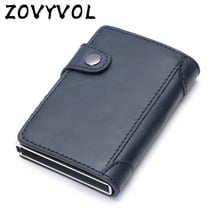 ZOVYVOL 2021 New  RFID Blocking Men and Women Card Case  Card Holder Carbon Fiber PU Leather Coin WalletTravel Drop-shipping 2024 - buy cheap