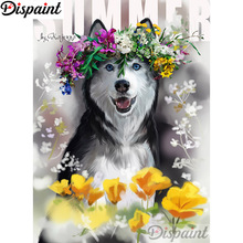 Dispaint Full Square/Round Drill 5D DIY Diamond Painting "Animal dog flower" 3D Embroidery Cross Stitch Home Decor Gift A12250 2024 - buy cheap