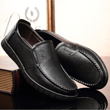 Genuine Leather Men Casual Shoes Brand Mens Loafers Moccasins Breathable Slip on Black Driving Shoes  H412 2024 - buy cheap