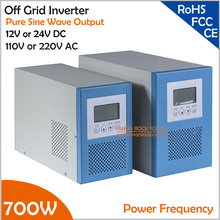 Power Frequency 700W 12V or 24V DC to AC 110V or 220V Pure Sine Wave Off Grid Inverter with City Grid Charger Function 2024 - buy cheap